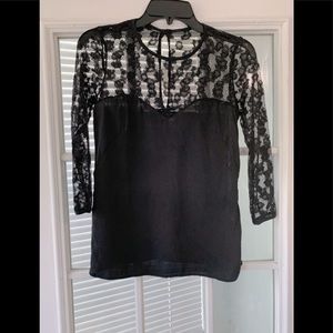 Authentic Givenchy Lace silk top blouse size 34 XS